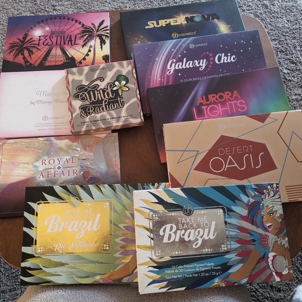 BH Cosmetics Lot Of 10 Palettes